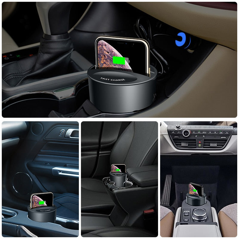 Car Cupholder Wireless Charger
